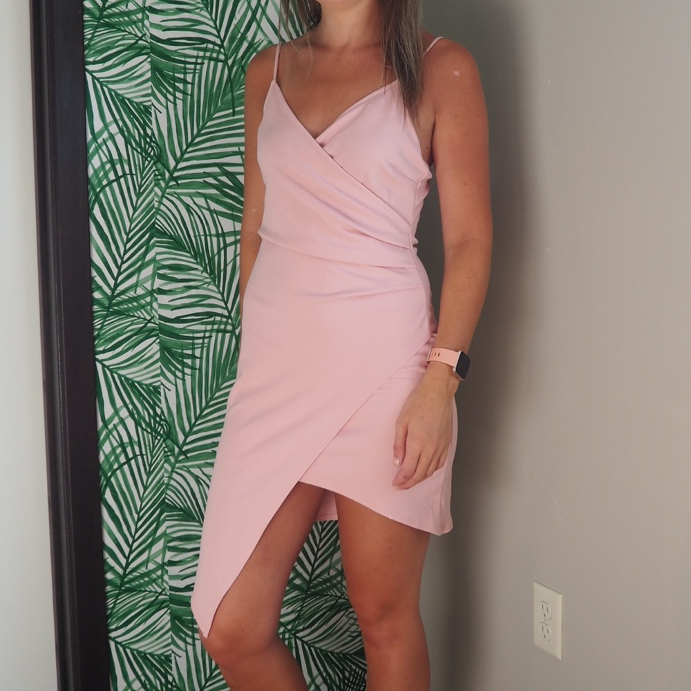 Blush Pink Asymmetrical Dress NWT